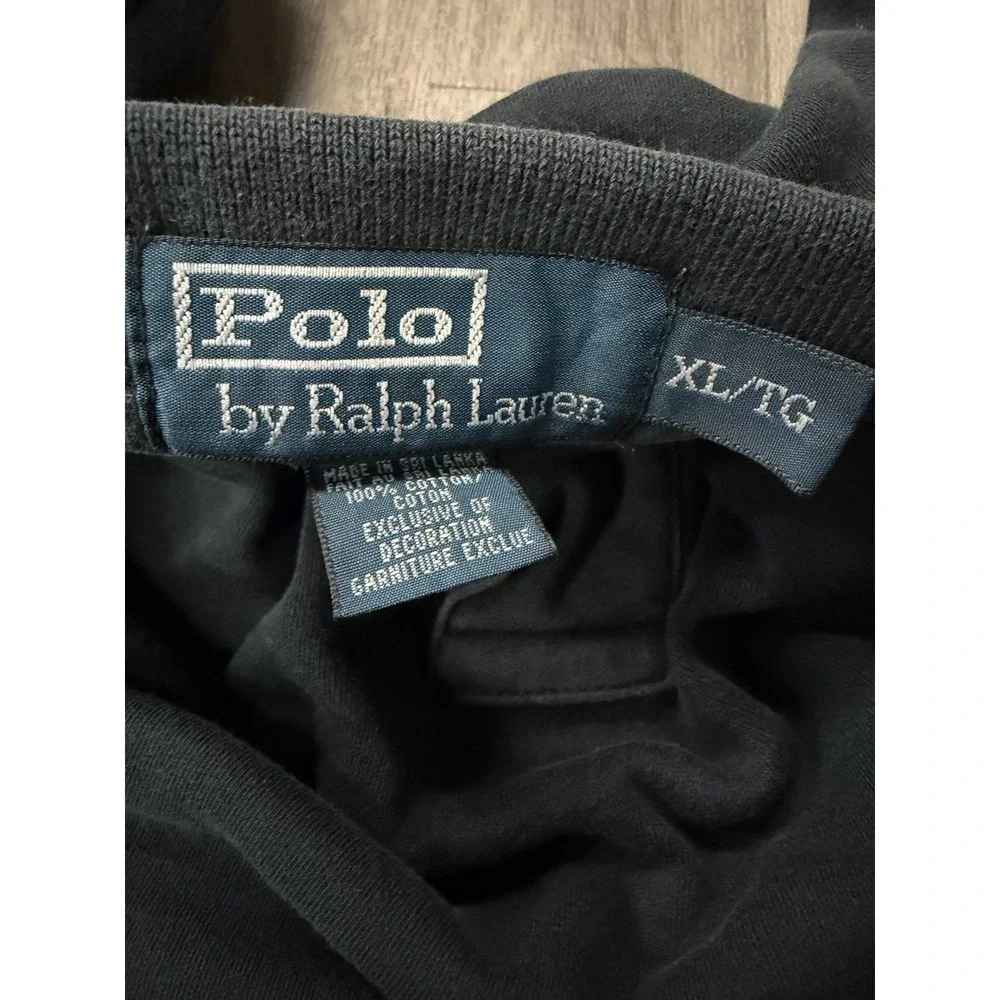 Polo Ralph Lauren Black‎ Short Sleeve Polo Shirt Men's XL Red Pony Classic